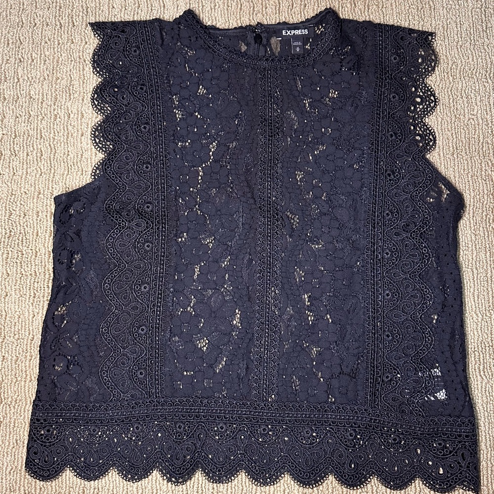 Express Sleeveless Lace Tank